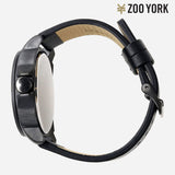 Zoo York Men's Black Leather Strap Analog Watch