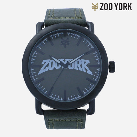 Zoo York Men's Green Leather Strap Analog Watch