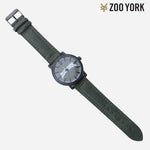 Zoo York Men's Green Leather Strap Analog Watch