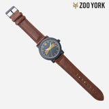 Zoo York Men's Brown Leather Strap Analog Watch