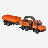 Majorette Trailer Mercedes Benz Zetros Dump W/ Drane Die Cast Vehicle Toy For Boys