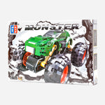 114 Pcs 2In1 Pull Back Blocks Monster Car Green Toy For Boys