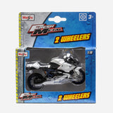 Maisto Fresh Metal 2 Wheelers Bmw (White And Black) Motorcycle Toy For Boys