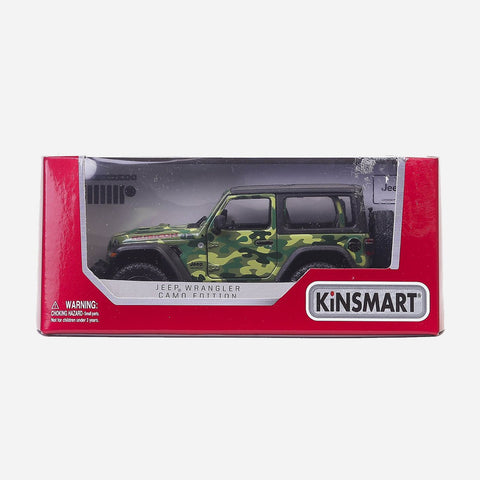 Kinsmart Jeep Wrangler Camo Edition Dark Green Die Cast Vehicle For Boys
