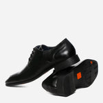 Bata Men's Flexible Fear Derby Shoes 821-6910 in Black