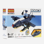 Cogo 3036 3 Police Aircraft 117Pcs Building Blocks Toy For Kids