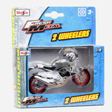 Maisto Fresh Metal 2 Wheelers Ducati (Gray With Black) Motorcycle Toy For Boys