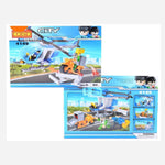 Cogo City Police Helicopter 164 Pieces Building Blocks Set For Kids