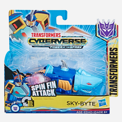 Transformers Cyberverse 1 Step Spin Fin Attack Skybyte Toy For Boys