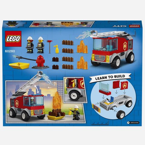 Lego R City 60280 Fire Ladder Truck Age 4 Building Blocks 2021 88Pcs