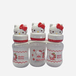 Hello Kitty Feeding Bottle 8oz Wide Neck With Silicone Nipple 3-Pieces / Pack