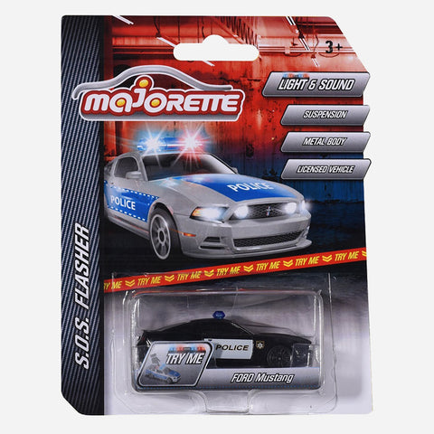 Majorette S.O.S Flashers Ford Mustang Die Cast Vehicle Toy For Boys