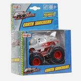 Maisto Fresh Metal Earth Shockers (White Red) Die Cast Vehicle For Boys