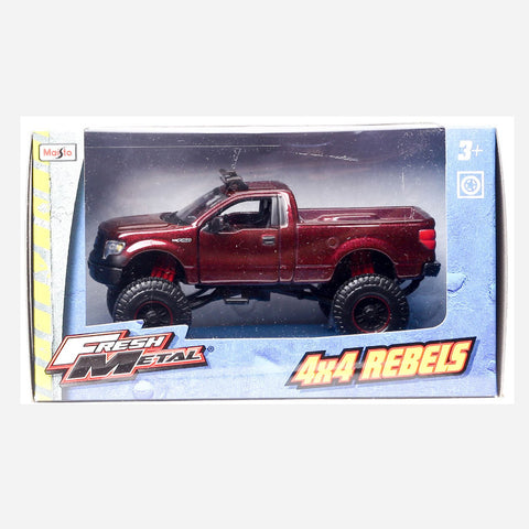 Maisto Fresh Metal 4X4 Rebels Ford F150 (Maroon) Vehicle Toy For Boys