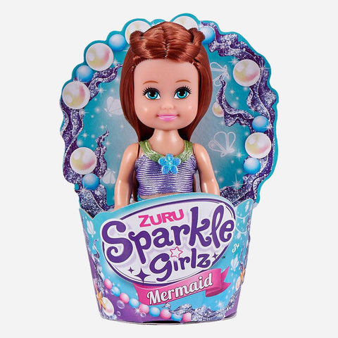 Sparkle Girlz Mini Super Sparkly In A Cupcake Mermaid (Violet) Toy For Girls