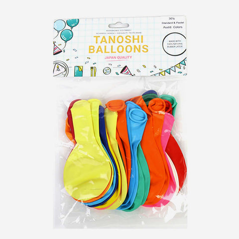Standard And Pastel Assorted Colors Balloons 30Pcs Per Pack