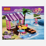 Cogo Girls 228 Pc Pink Beach House Blocks Playset