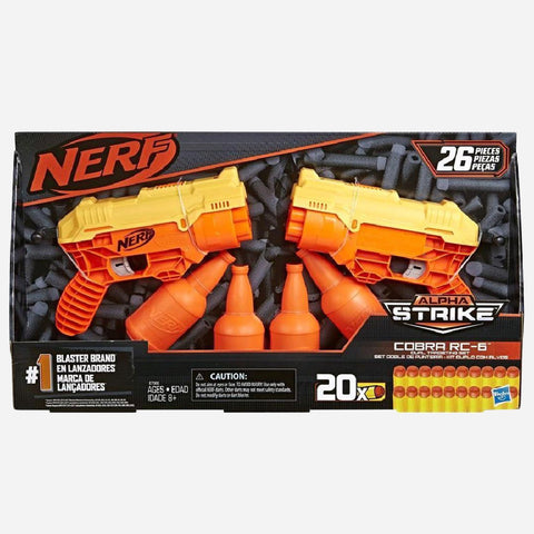 Nerf Alpha Strike Cobra Rc 6 26 Piece Dual Targeting Set Blaster Toys For Boys