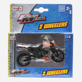 Maisto Fresh Metal 2 Wheelers (Black And Orange) Motorcycle Toy For Boys