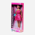 Anlily Fashion Show Doll In Fuchsia Dress Toy For Kids