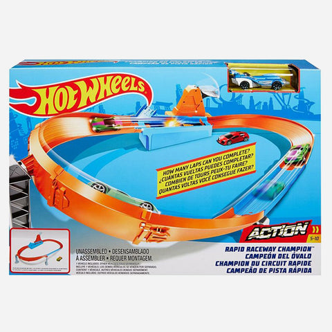 Hot Wheels Championship Trackset - Rapid Raceway Toy For Boys