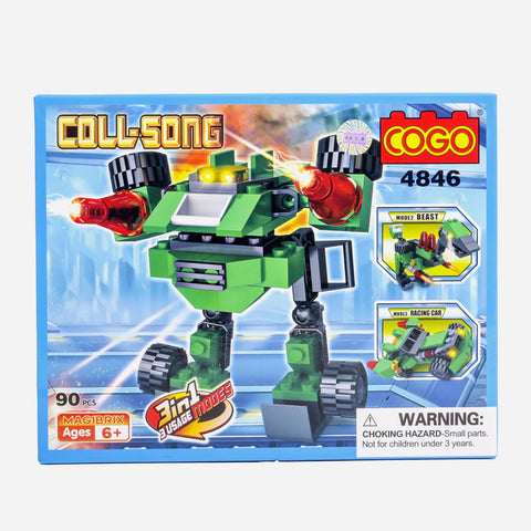 Cogo Coll Song 90 Pcs Green Blocks For Kids