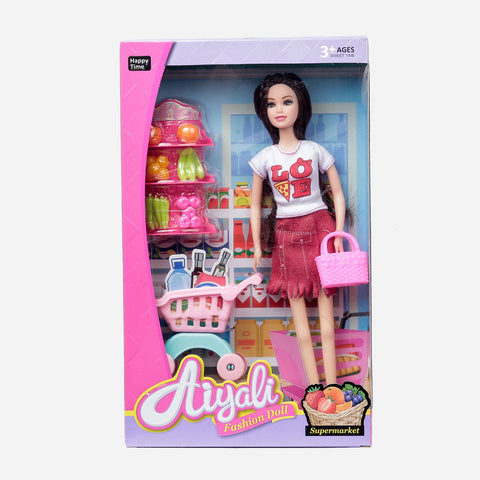 Aiyali Fashion Doll In Red Skirt Toy For Girls