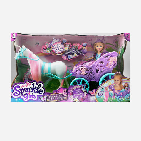 Zuru Sparkle Girlz Princess With Horse And Carriage Playset For Girls