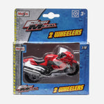 Maisto Fresh Metal 2 Wheelers Kawasaki (Red) Motorcycle Toy For Boys