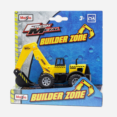 Maisto Fresh Metal Builder Zone Digger Mcg 650 Yellow Construction Vehicle For Kids