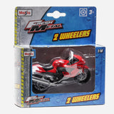 Maisto Fresh Metal 2 Wheelers Kawasaki (Red) Motorcycle Toy For Boys