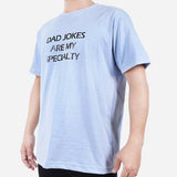 Men's Club Tees Rneck Dad Jokes Light Blue Tee