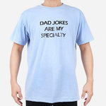 Men's Club Tees Rneck Dad Jokes Light Blue Tee