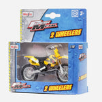 Maisto Fresh Metal 2 Wheelers Suzuki (Yellow And Black) Rm 119 Motorcycle Toy For Boys