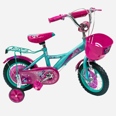 Deck Genesis 12 Inch Bike With Training Wheels (Teal Green) For Girls