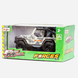 Maisto Fresh Metal Forces Gray Camouflage Jeep Toy For Boys