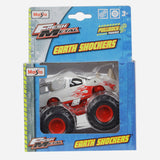 Maisto Fresh Metal Earth Shockers (White Red) Die Cast Vehicle For Boys