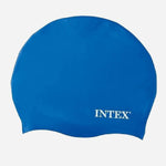 Intex Blue Aquaflow Sport Relay Goggles And Blue Silicone Swim Cap Swimming Set For Kids