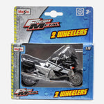 Maisto Fresh Metal 2 Wheelers (Black With Silver) Motorcycle Toy For Boys