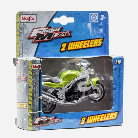 Maisto Fresh Metal 2 Wheelers Triumph (Green) Motorcycle Toy For Boys