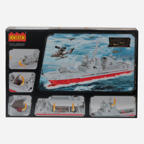 Cogo World Military Destroyer Building Blocks For Kids