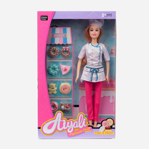 Aiyali Fashion Doll Cake And Sweet (White) Toy For Girls