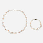 Khai Pearl Layered Beaded Necklace with Biwa Pearls