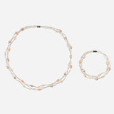 Khai Pearl Layered Beaded Necklace with Biwa Pearls