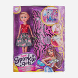 Sparkle Girlz Doll With Sequin Wardrobe Carry Case Red