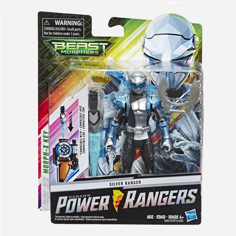 Power Rangers Beast Morphers Silver Ranger Action Figure For Boys