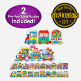 Puzzle Doubles Giant Abc & 123 Train Floor Puzzles