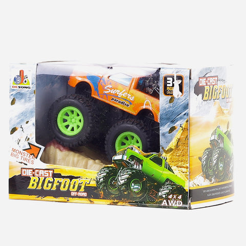 Orange Die-Cast Bigfoot Off-Road Monster Big Tires Toy For Boys
