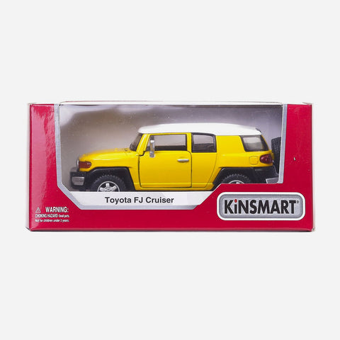 Kinsmart Toyota Fj Cruiser Yellow Die Cast Vehicle For Boys