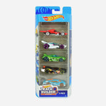 Hot Wheels 5 Car Pack Track Builder Toys For Boys